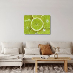Sklenený obraz - citróny na reze (70x50 cm)
