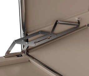 Kovová komoda »CN3« s 2 výklopnými priečinkami a 2 zásuvkami, hnedosivá