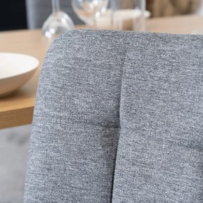JAKS Jedálenská stolička šedá látka Peru 2