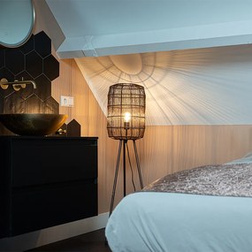 Moderná stojaca lampa trojnožka medená - Redo