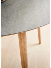 Okrúhly rozkladací jedálenský stôl s keramickou doskou a prídavnou doskou ø 135 cm Meza – Hammel Furniture