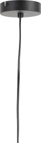 Čierne ratanové závesné svetlo Puerto - Ø 34 * 41cm
