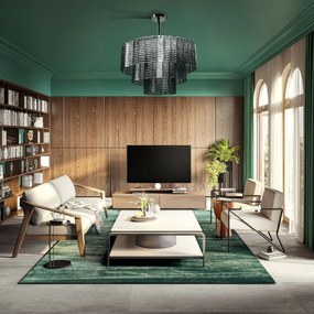 Toolight Toolight, závesné stropné svietidlo 62cm, 8xE14, APP1678-8CP, šedá, OSW-09313