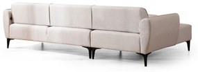 Dizajnová rohová sedačka Beasley 270 cm sivo-biela - ľavá