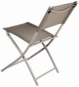 Dekorstudio Balkónový skladací set na malý balkón 2x stolička a stôl - béžový