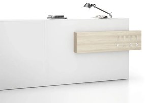 Odkladacia polica SEGMENT, 1300 x 150 x 350 mm, dub prírodný