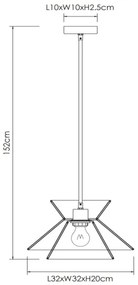 Lucide 10420/32/72 - Luster na lanku TASMAN 1xE27/60W/230V béžová