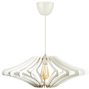 Luster na lanku 1xE27/60W/230V biela pr. 59 cm