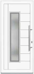 Solid Elements Vchodové dvere T054, 90 P, rozmer vr. zárubne: 1000 × 2100 mm, plast, pravé, biele, presklené