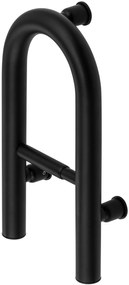 Deante Vital, nástenné kovové madlo s držiakom na wc papier, čierna matná, DEA-NIV_B41F