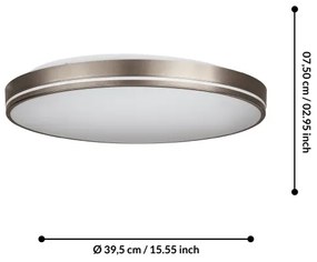 Eglo 75707 - LED Stmievateľné stropné svietidlo LED/22W/230V 3000-6500K + DO