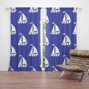 Sablio Záves Biele lode: 2 ks 140x250 cm