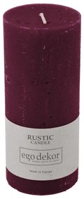 Vínovočervená sviečka Rustic candles by Ego dekor Rust, doba horenia 58 h