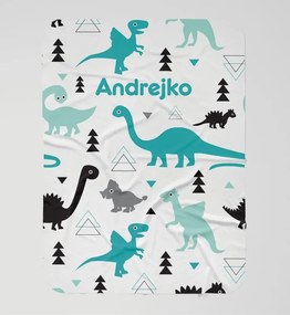 interesi  Deka s menom a dinosaurami 70x100cm