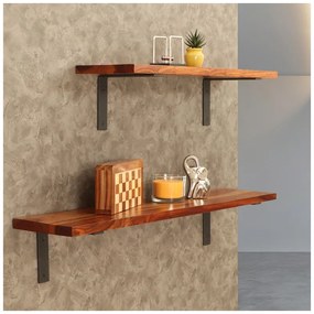 Polica na stenu s konzolou Lada 50 cm PALISANDER