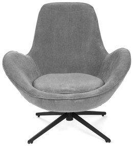 Kreslo LUNAIRE menčestrové, sivé 872148