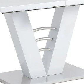 BONTEC Jedálenský stôl rozkladací 120-160x80 cm, mdf, biela, HT-510 WT Farba: Biela