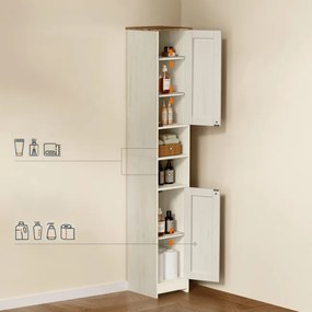 Kúpeľňová skrinka biela AUK-E1166 WT