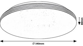 Rabalux 71179 - LED Stropné svietidlo OSCAR LED/18W/230V 4000K pr. 34 cm