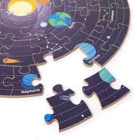 Bigjigs Toys Okrúhle podlahové puzzle Slnečná sústava 50 dielikov