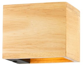 Sada 4 inteligentných nástenných svietidiel z dubového dreva vrátane Wifi G9 - Transfer