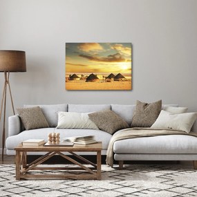 Obraz - Chatrče na púšti (70x50 cm)