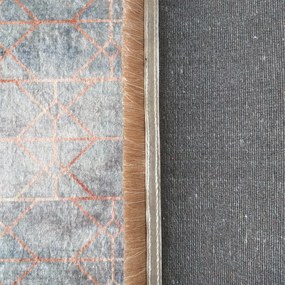 Protišmykový koberec s geometrickým vzorom