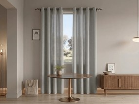 Záves TAVIO 140x250 cm, svetlo sivý Zavesenie: Kovové krúžky