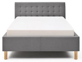 Svetlosivá čalúnená jednolôžková posteľ bez roštu 120x200 cm Malin – Meise Möbel