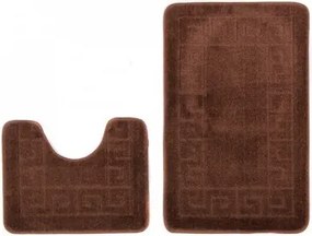 Sada kúpeľňových koberčekov MONO 1030 hnedý 8121 2PC grécky