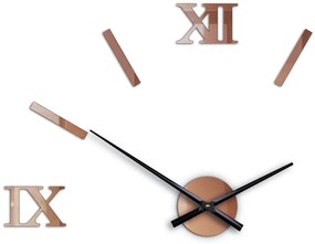 Nástěnné samolepící hodiny Numero 75 cm měděné