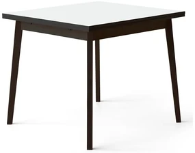 Čierno-biely rozkladací jedálenský stôl v dubovom dekore Hammel Single, 90 x 90 cm