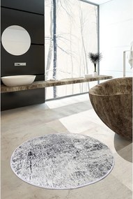 Sivá kúpeľňová predložka ø 100 cm Evidence – Foutastic