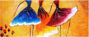 Obraz - Olejomaľba, baletky (120x50 cm)