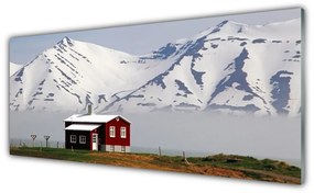 Obraz plexi Hora dom krajina 125x50 cm