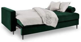 Zelená zamatová rozkladacia pohovka Milo Casa Santo