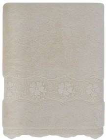 Soft Cotton Osuška STELLA s čipkou 85x150cm Krémová