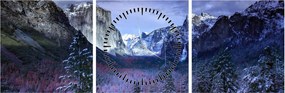 Obraz - Yosemite, USA (s hodinami) (90x30 cm)