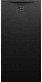 LAUFEN Pro obdĺžniková sprchová vanička z materiálu Marbond, odtok na kratšej strane, 1600 x 800 x 42 mm, čierna matná, H2139580800001