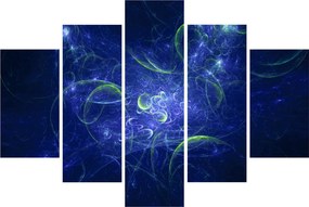 Obraz - modrá abstrakcia (150x105 cm)