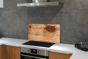 Sklenený obklad do kuchyne Kvapky vody dreva 140x70 cm