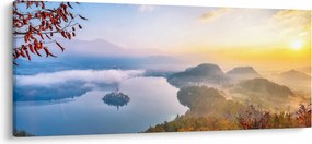 Obraz - Bledské jazero (120x50 cm)