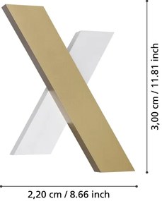 Eglo 390228 - LED Nástenné svietidlo BREZZARA 2xLED/5W/230V 3000K