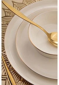 26-dielna jedálenská súprava, biely porcelán so zlatým dekorom