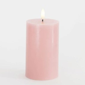 SIRIUS LED vosková sviečka Sille, svetlo ružová, 7,5 x 12,5 cm