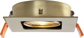 Inteligentné zapustené bodové svietidlo mosadzné štvorcové vrátane WiFi GU10 - Artemis