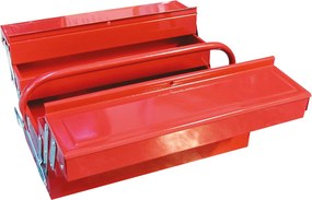 XTLINE Kovový kufr na náradie – 5 priehradiek | 404 × 200 × 150 mm