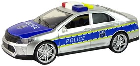 LEAN TOYS Policajné auto 1:14 Trecí pohon - strieborné