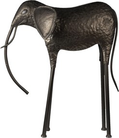 Gray-brown decorative elephant statuette - 79 * 26 * 86 cm