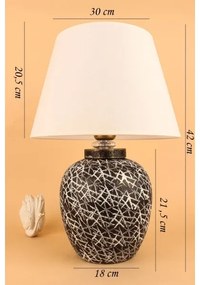 Stolná lampa RAMZES 1xE27/40W/230V biela/čierna